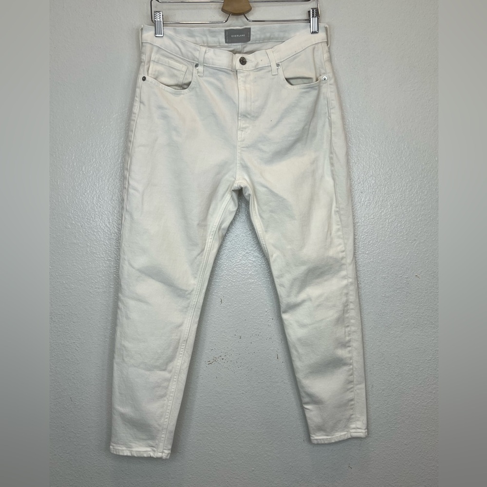Everlane Women's Size‎ 32 Regular White Denim Straight Ankle Leg Casual Jeans